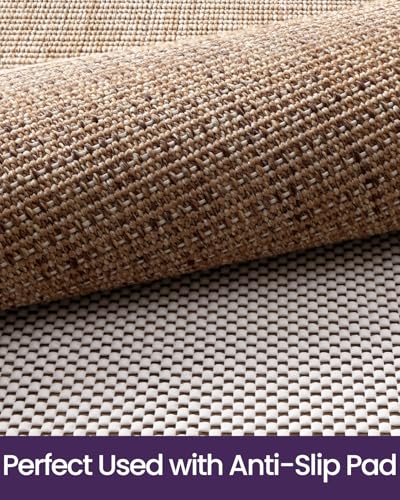 DEXI Dirt Trapper Door Mat, 31x60 Washable Doormat, Dirt Resistant and Absorbent, Easy Clean Low-Profile Floor Rugs for Entryway, Front Door, and Inside Entrance, Beige - color: Beige, size: 2'7" X 5' (Rectangular)