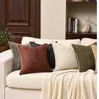 Yangest Chenille Pillow Cover 12 x 20 Inches, Thick Textured Rectangle Throw Pillow Cover Farmhouse Modern Soft Accent Couch Neutral Pillow Cover for Living Room Bedroom, Black - color: Black, size: 20" x 12" (Pack of 1)