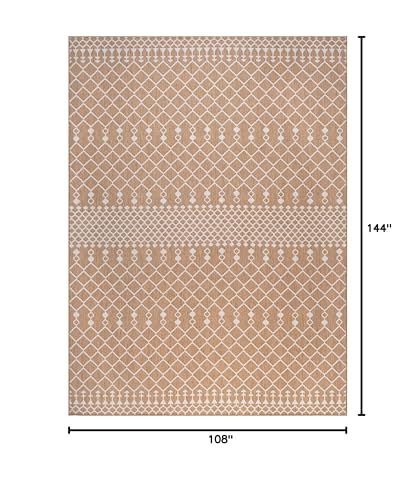 Nourison Home Positano Jute 9' x 12' Area Rug - Easy Clean, Non Shedding, Bed Room, Living Room, Dining Room, Kitchen (9' x 12') - color: Jute, size: 9' x 12' (Rectangular)