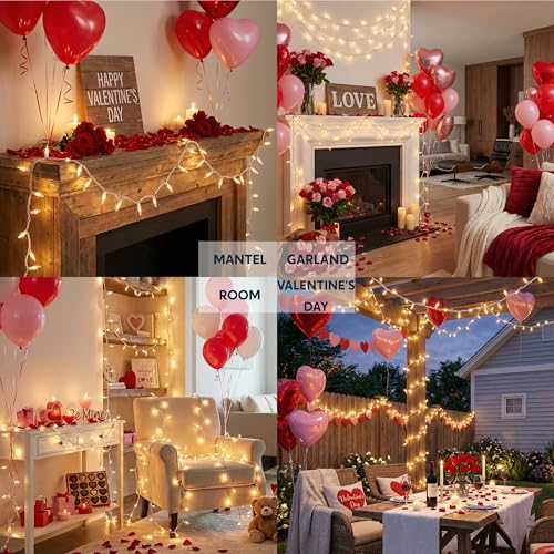 Joiedomi Christmas String Lights Indoor,100 Count Mini Warm Fairy Light Outdoor,21.4 FT Decor for Patio Dorm Classroom Bedroom Holiday Wedding Party Garland Birthday Valentines Day,White Wire - color: White, size: 100ct