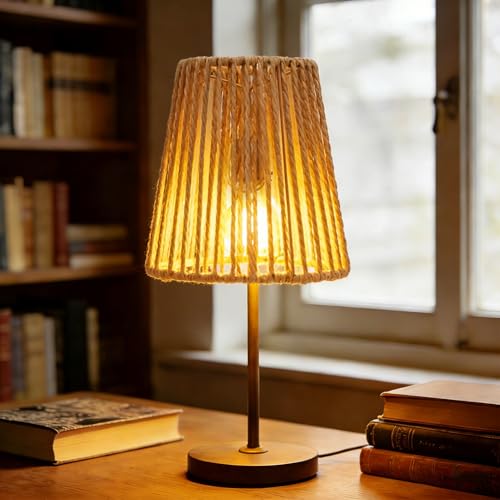 6 Pcs Rattan Chandelier Lamp Shades Sets Wicker Lampshades Replacement for Table Lamps,Ceiling Lights,Pendant Lights,Wall Lights