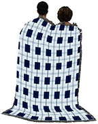 Pure Country Weavers Blueberry Plaid Blanket - Gift Tapestry Throw Woven from Cotton - Made in the USA (72x54) - color: Blueberry