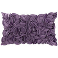 KINGROSE Hand Crafted Stereo Flower Throw Pillow Cover Rectangular Cushion Cover Soft Pillow Case for Sofa Couch Chair Bed Living Room Office 12 x 20 Inches Velvet Purple - color: Purple - Velvet