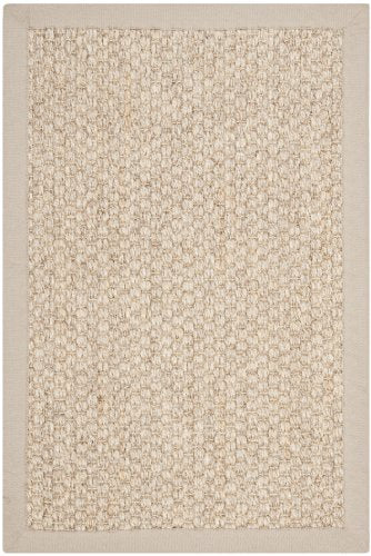 SAFAVIEH Area Rug 2x3 - Natural Fiber Collection - Marble, Sisal, Woven Design with Border (NF525C) - color: Marble, size: 2' x 3' (Rectangular)
