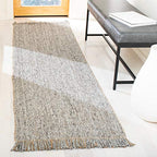 SAFAVIEH Natural Fiber Collection Runner Rug - 2'3" x 6', Grey & Natural, Handmade Woven Fringe Jute, Ideal for High Traffic Areas in Living Room, Bedroom (NF826F) - color: Grey/Natural, size: 2'3" x 6' (Runner)