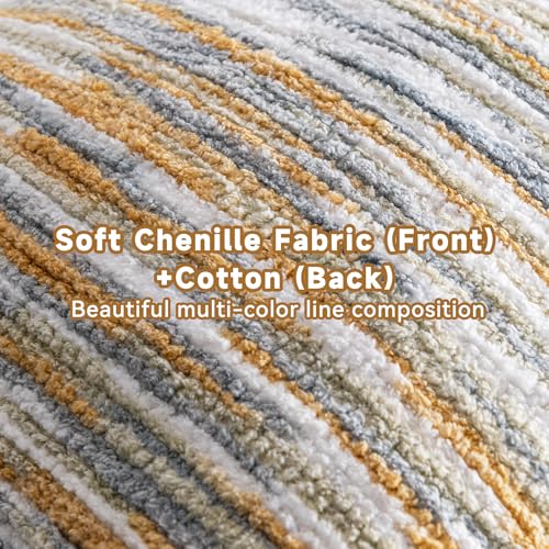 AmHoo Boho Throw Pillow Cover Decorative Bohemian Woven Tufted Striped Farmhouse with Tassels Textured Cushion Case Pillowcase Neutral for Sofa Couch Bed 18 x 18-Inch Light Grey - color: Light Grey, size: 18" x 18" (Pack of 1)