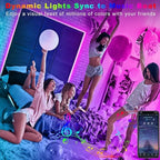 Tenmiro 32.8ft LED Strip Lights, RGB LED Smart Music Sync Color Changing LED Lights Strips with Remote LED Lights for Bedroom, Room, TV, Party - size: RGB 32.8FT