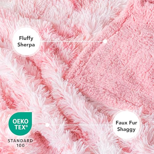 PetAmi Waterproof Dog Blanket for Couch, Bed & Furniture,Reversible Sherpa & Faux Fur Pet Blanket, Leakproof Blanket for Dog Cat, Soft Washable Couch Protector Calming Throw (40x60, Tie-Dye Pink) - color: Tie-dye Pink, size: Large (40x60)