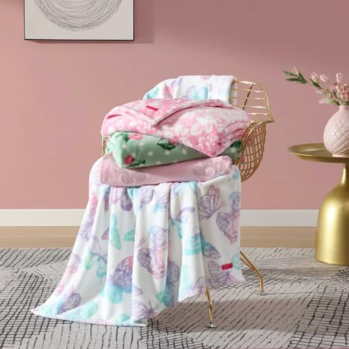 Betsey Johnson - Blanket, Buttery-Soft Throw Blanket for Couch or Bed, Boldly Plush & Oversized Bedding (Retro Daisy Pink, 50" x 70") - color: Retro Daisy Pink