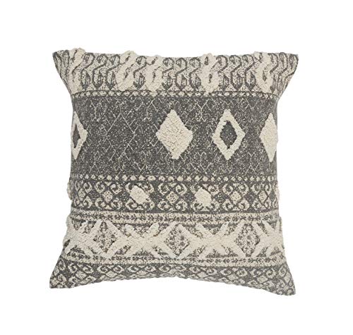 LR Home 20" x 20" Inches Graphic Print Cotton Throw Pillow Covers for Home Decor | Rustic Boho Cushion Covers for Throw Pillows | Perfect for Living Room Couch & Bedroom Decorations | Black/Natural - color: Rainbow/Multicolor, size: 20" x 20" (Pack of 1)