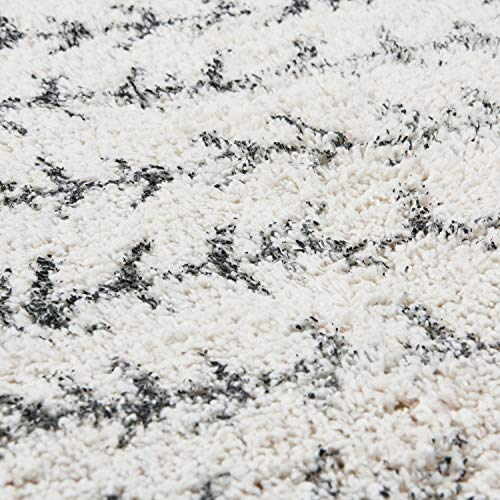 Creative Co-Op Cotton Printed Tufted Tassels, Black & Cream Color Pillow