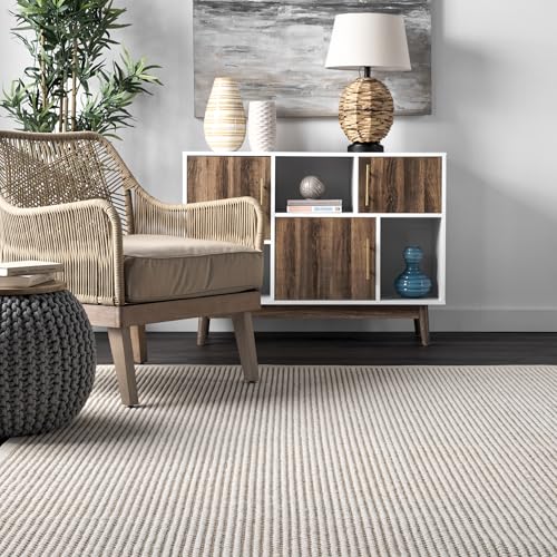 Rugs USA 2'6" x 12' Patricia Handmade Jute and Wool Indoor Runner Rug, Solid Farmhouse Design, Natural Fiber, for Bedroom, Living Room, Hallway, Office, Kitchen, Entryway, Ivory - size: 2'6" x 12' (Rectangular)