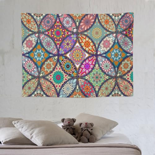 Boho Mandala Tapestry Retro Circle Paisley Ethnic Tribal Hippie Colorful Pattern Wall Hanging Tapestries Home Decor for Living Room Bedroom Apartments Farmhouse Dorm,40inx30in (102×76cm)【Small】 - color: Boho-13, size: 40Wx30L