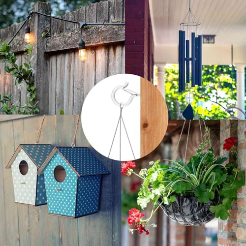 FSAH 36 PCS Q-Hanger Hooks, Screw Hooks for Outdoor String Lights, Safety Buckle Design Cup Eye Hook for Hanging Christmas Lights, Plants, Mounted on Wall Ceiling, Include 1 Wing Nut Driver, White - color: White, size: 36 Pcs