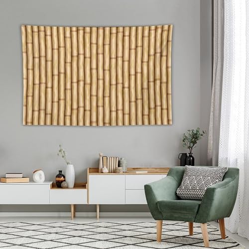 HZOHNAGO Bamboo Tapestry Retro Brown Bamboo Pattern Printed Wall Tapestry Painting Wall Hanging for Bedroom Living Room Dorm 90" W x 60" H - color: Bamboo-2, size: 90"L x 60"W