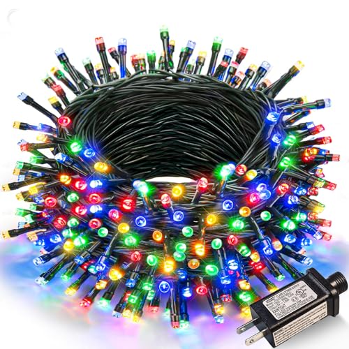 Multicolor Christmas Lights Outdoor, 66FT 200 LED Plug in Christmas Tree Lights Waterproof, 8 Modes Connectable String Lights for Outside Indoor Room Patio Yard Party Holiday Decorations - color: Multicolor, size: 66FT 200 LED