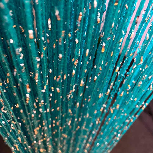 2 Pack 39 x 79 Inch Beaded Curtain String Door Curtains, Hippie Room Decor Beaded Curtains for Doorway, Closet Curtains, Room Divider Privacy Decor, Boho Home Decoration for Bedroom, Party, Blue - color: Blue