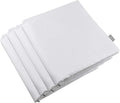 Thmyo 4-Pack 100% Cotton Comfortable Solid Decorative Throw Pillow Case Square Cushion Cover Pillowcase Sublimation Blank Pillow Covers DIY Throw Pillowcase for Sofa Christmas(24x24inch/60x60cm,White)
