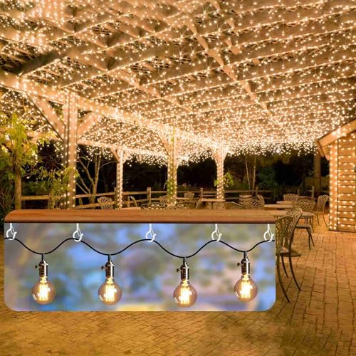 FSAH 96 PCS Q-Hanger Hooks, Screw Hooks for Outdoor String Lights, Safety Buckle Design Cup Eye Hook for Hanging Christmas Lights, Plants, Mounted on Wall Ceiling, Include 1 Wing Nut Driver, White - color: White, size: 96 Pcs