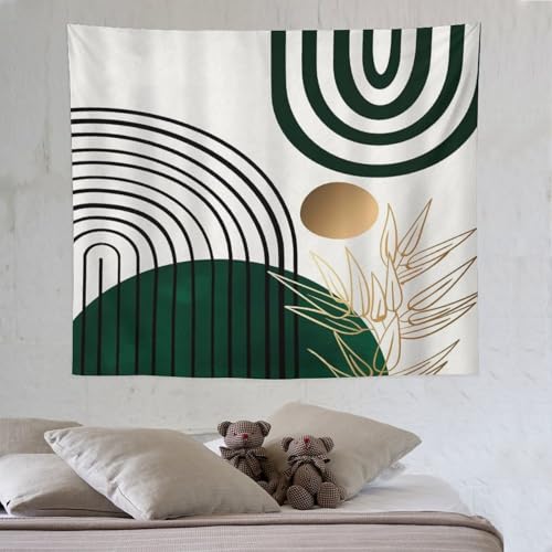 Boho Leaf Tapestries,Mid Century Abstract Leaves Tropical Palm Botanical Modern Minimalist Geometric Wall Hanging Neutral Home Decor Art for Living Room Bedroom Dorm 40"x30" - color: Boho Leaf-18, size: W40xL30in