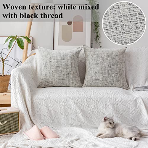 Home Brilliant White Lumbar Pillow Cover 12x20 Chenille Plush Velvet Oblong Decorative Throw Pillow Covers Pillowcases for Bed Couch Sofa, Set of 2, 12 x 20 inches(30x50cm), Cream Mix Black - color: Cream Mixed Black, size: 20" x 12" (Pack of 2)