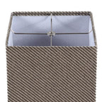 Aspen Creative 38703-2, K/D Hardback Square Contemporary Collapsible Spider Shade, (10+10)" Top x (10+10)" Bottom x 14-1/4" Height, Brown Rattan Look Linen Textured Fabric, Set of 2 - size: 10+10" Top x 10+10" Bottom x 14-1/8" Height