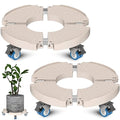 Goovilla Plant Stand with Wheels Heavy Duty, 2Pack Adjustable 15-22 Plant Caddy with Lockable Caster Wheels 440LBS, Rolling Plant Stand/Dolly/Roller for Indoor Outdoor Large Planter, Flower Pot,Beige - color: Beige