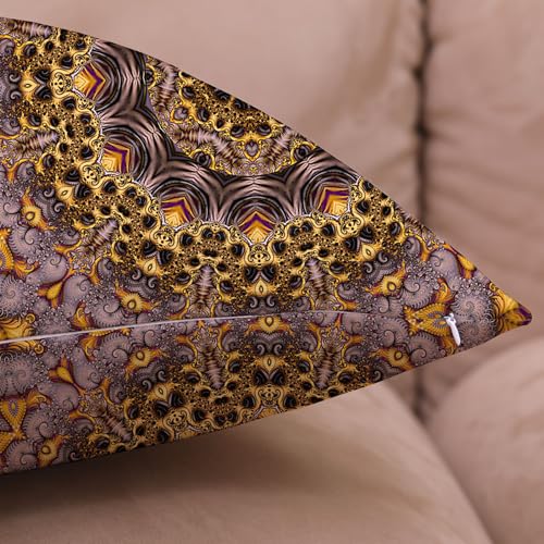 Bohemian Pillow Covers 18 x 18 Set of 2, Outdoor Retro Floral Mandala Compass Bohemian Pillow Covers Boho Decor Hippie Throw Pillows Case Decor for Sofa Couch Living Room 18x18 Inch - color: Boho D