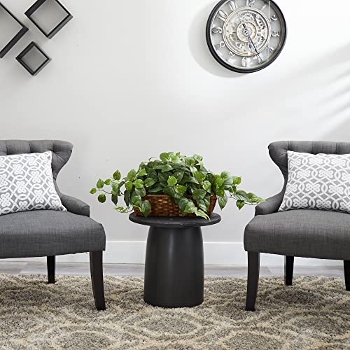 Nearly Natural 34in Artificial Pothos Ivy Plant with Ledge Basket Faux Trailing Cascading Greenery for Indoor Home Decor