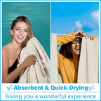 Vikumond Oversized Turkish Beach Towel Blanket XXL Cotton Sandproof Towels Boho Woven Extra Large Big Sand Free Giant Throw Blankets Huge Quilt XL Picnic Camping Necessities Cloud for Adult Gifts - color: Z Beige Mtb, size: Xxxl(88x82 In,224x208 Cm)