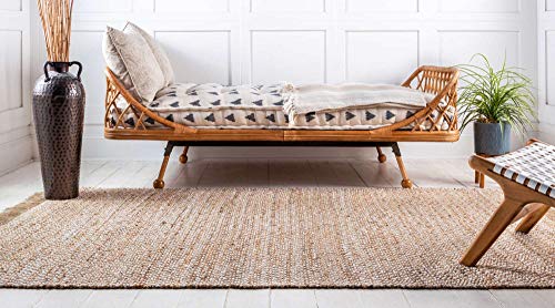 Unique Loom Braided Jute Collection Area Rug - Assam (2' x 3' 1" Rectangle, Natural/ Ivory) - color: Natural/Ivory, size: 2' x 3'1" (Rectangular)