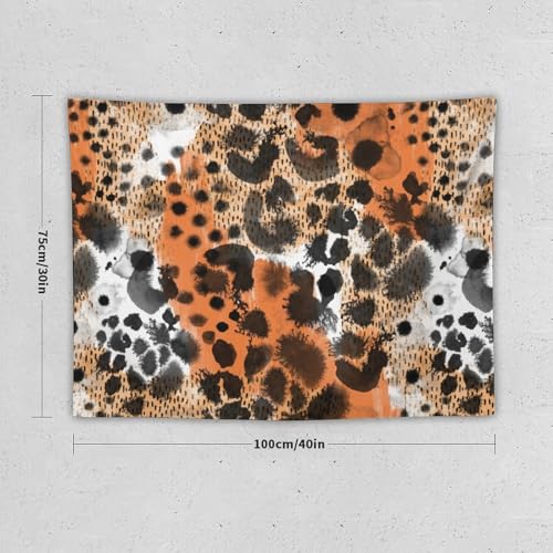 DDCBNS Leopard Print Tapestry Wall Hanging Black White Brown Watercolor Animal Skin Wall Hanging Tapestry Wall Art Home Décor for Bedroom Living Room Dorm Wall Décor 40" x 30" - color: Animal Skin_5, size: 40"L x 30"W