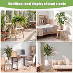 Wood Plant Stands Indoor, White Plant Stand Modern Plant Table for Large Plants, Wooden Plant Stool, Tall Plant Holder Small Round Side for Living Room, Balcony, Office (1 Pack) - color: White