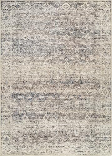Bloom Rugs Washable Non-Slip 2x3 Rug - Beige Brown/Teal Traditional Oriental Area Rug for Living Room, Bedroom, Dining Room, and Kitchen - Exact Size: 2' x 3' - color: Beige Brown / Teal, size: 2' x 3' (Rectangular)
