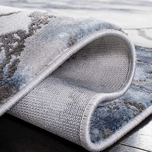 SAFAVIEH Craft Collection 2'3" x 8' Grey/Blue CFT877L Modern Abstract Non-Shedding Living Room Entryway Foyer Hallway Bedroom Runner Rug - color: Grey/Blue, size: 2'3" x 8' (Runner)