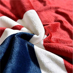 UKELER US Flag Patriotic Sherpa Throw Blanket 50''×60'', American National Flag Fleece Blanket for Bed/Couch/Sofa/Office/Camping, USA Military Veteran July 4th Gift - color: B-american Flag, size: 50''x60''