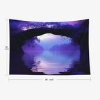 EMMTEEY Landscape Tapestry Romantic Purple Lake 60X50 Inch Ceiling Tapestry Wall Art Hanging Tapetries for Bedroom Living Room Dorm Décor