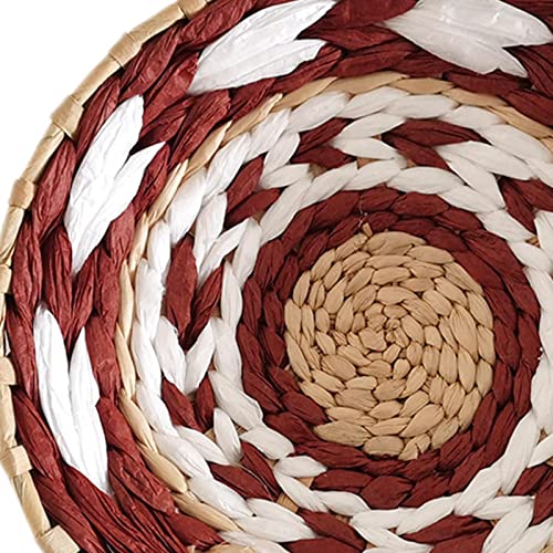 Woven Decor, Hanging Baskets Unique Tapestry for Hallway Bedroom Living Room Home Decorations (Red 30cm) - color: Red 30cm