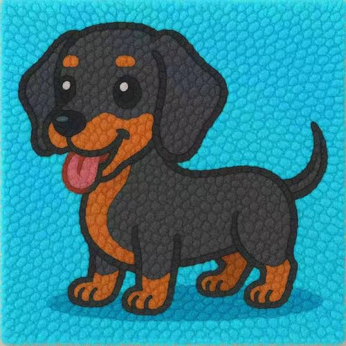 Latch Hook Kits for Kids Adults DIY Rug Tapestry Kits with Printed Canvas Embroidery Kits Festival Christmas Gifts Home Decoration (Dog) - color: Dog