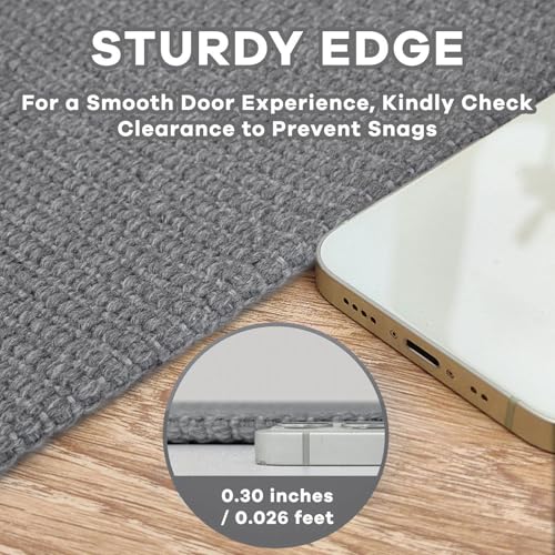EARTHALL Washable Runner Rug 2x4 Ft Non Slip Runners for Hallways Cotton Rubber Backed Entryway Runner Braided Indoor Floor Runners Carpet for Entryway, Hallway, Kitchen, Bedroom, Charcoal Gray - color: Dark Gray, size: 2' x 4' (Runner)