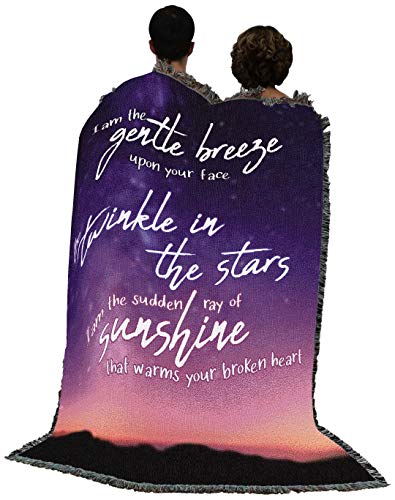 Pure Country Weavers I Am The Gentle Breeze Upon Your Face Blanket Mountains - Sympathy Bereavement Gift Tapestry Throw Woven from Cotton - Made in the USA (72x54) - color: Breeze Mountains, size: 72" x 54"