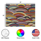 Pro-Graphx Tapestry For Bedroom Aesthetic- Made in the USA From Recycled Fabric Boho Wall Decor Aesthetic Room Decor Wall Art Dorm Decorations- 53 inch by 70 inch - Embroidery Pattern