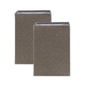 Aspen Creative 38703-2, K/D Hardback Square Contemporary Collapsible Spider Shade, (10+10)" Top x (10+10)" Bottom x 14-1/4" Height, Brown Rattan Look Linen Textured Fabric, Set of 2 - size: 10+10" Top x 10+10" Bottom x 14-1/8" Height