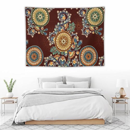 KANEPE Mandala Tapestry Boho Retro Vintage Paisley Indian Pattern Wall Hanging Tapestries Home Decor for Living Room Bedroom Apartments Farmhouse Dorm,40inx30in (102×76cm)【Small】 - color: Boho-3, size: 40Wx30L