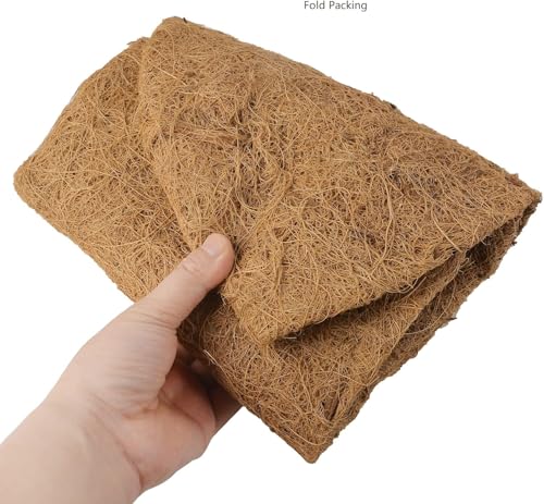 Pack of 2 pcs 12 Inch Half Round Coco Liners Hanging Basket 100% Natural Replacement Coconut Fiber Liner for Garden Flower Pot Vegetables Herbs - size: 12 Inch Half Round