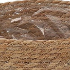 Woven Plant Basket - Straw Flowerpot, Decorative Holder with Handle, Indoor Outdoor Accessory with Stylish Design, Home Garden Tool for Balcony Yard Patio Pathway Lawn Display