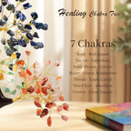 Crystal Tree of Life with Chakra Stones - Healing Crystals Decor for Desk & Home, Housewarming Gifts for New Home, Unique Birthday Gifts for Women, Sisters, Friends (7 Chakra Tree Wooden Base)