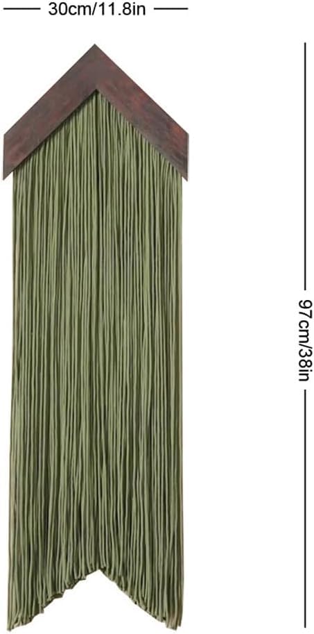 Ansley&HosHo Macrame Wall Hanging, Boho Woven Tapestry, Modern Tassel Wall Decor, Handmade Wall Art Tapestry for Bedroom, Living Room, Home, Bohemian Apartment Decoration Ornament Craft (Green Arrow) - color: Green Arrow
