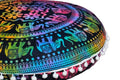 ICC Large Boho Ottoman Cover Pillowcase for Couch Floor Pillows & Cushion Covers Decorative Bohemian Hippie Mandala Pouf Pillow Cover Seating Meditation Cushion Cover (UP hathi, 32" Round) - size: 32" x 32" (Pack of 1), style: UP hathi