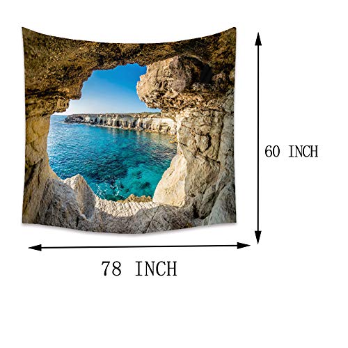 Llamazing Forest Home Decor Tapestry - Living Room Bedroom Decoration Curtain - Magic Landscape (Sea, 78''L60''W) - color: Sea, size: 78"L x 60"W